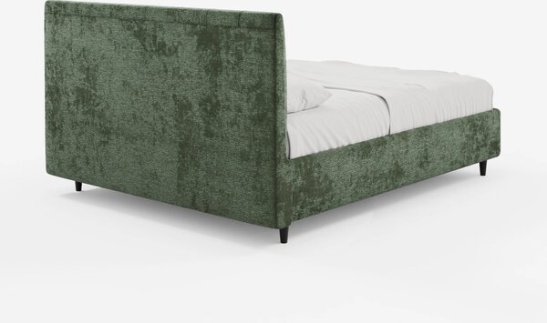 ONYX letto imbottito con vano contenitore e testiera verticale in tess