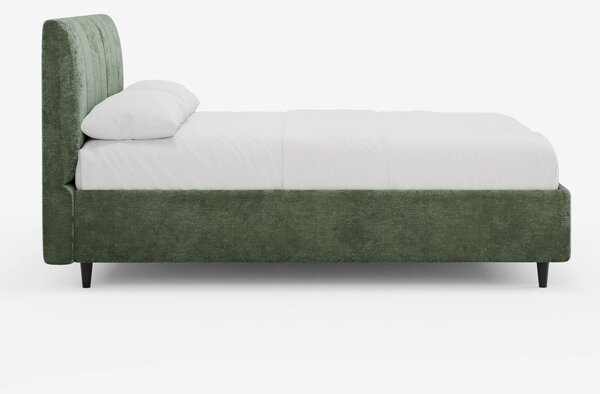 ONYX letto imbottito con vano contenitore e testiera verticale in tess