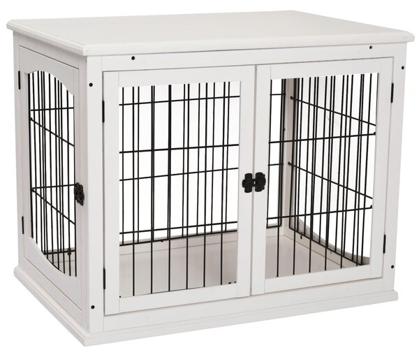 Gabbia per animali D02-040WT, box di trasporto per cani, 58,5 x 81 x 66 cm