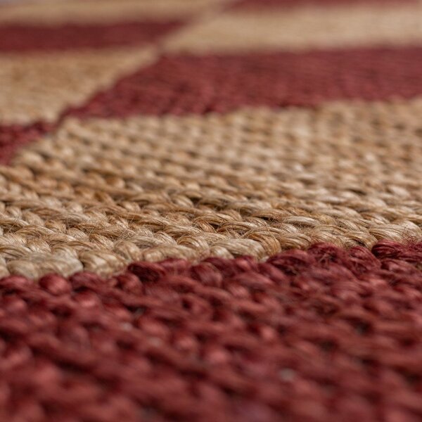Tappeto color terracotta in misto iuta tessuto a mano 120x170 cm Effie Diamond – Flair Rugs