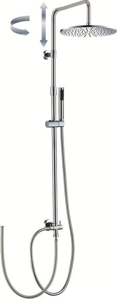 Beitz & Walz Aqvadesign Doccetta da appoggio 90°x90° 200 mm / rotonda / versione a chiusura