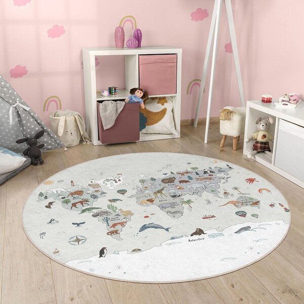 Tappeto da gioco per bambini lavabile ø100 cm Big World – Mila Home