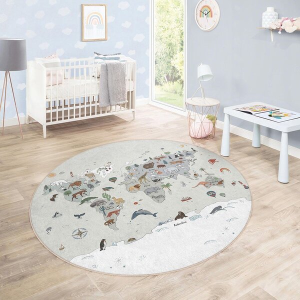 Tappeto da gioco per bambini lavabile ø100 cm Big World – Mila Home