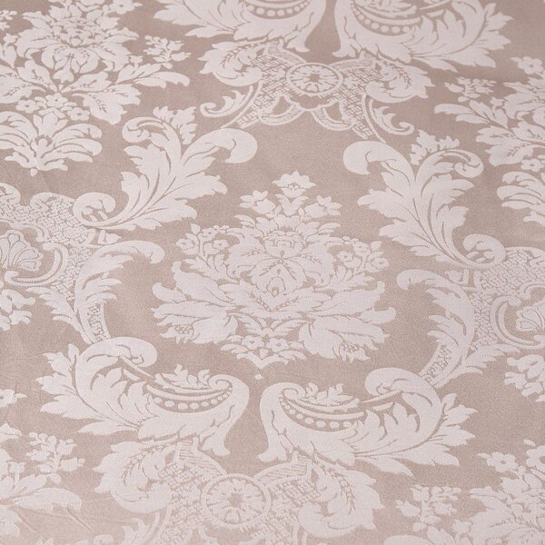 Set copripiumino e federa beige in tessuto damascato per letto matrimoniale e per letto esteso 230x220 cm Damask Jacquard – Catherine Lansfield