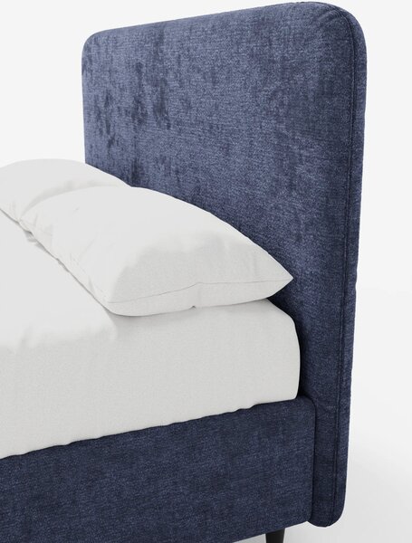 KAELOS letto minimal imbottito - vano contenitore, piedi alti e testie