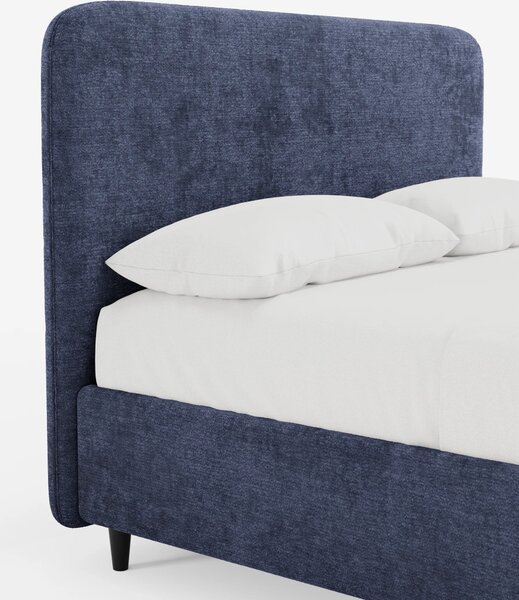 KAELOS letto minimal imbottito - vano contenitore, piedi alti e testie