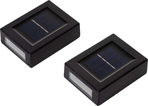 Set di 2 applique solari a LED, ciascuna 10x7,5 cm 70558
