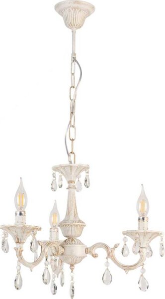 Brilagi - Lampadario a catena CLASSIC 3xE14/10W/230V crema/patina