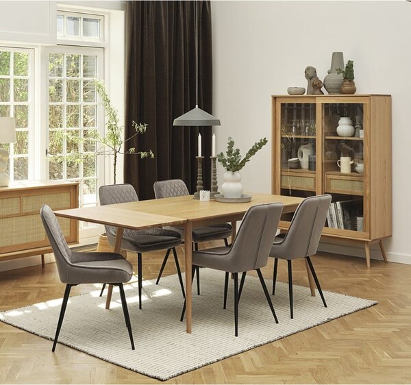 Tavolo da pranzo allungabile con piano effetto rovere colore naturale 150x90 cm Barrali - Unique Furniture