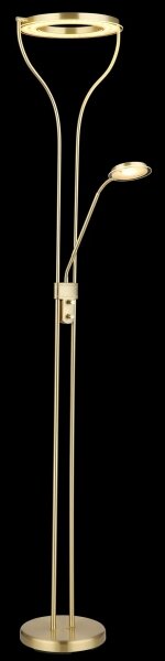 Globo 59038MD - Lampada da terra LED dimmerabile EBRO 20W/230V + 4W 3000K ottone