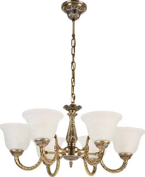 Brilagi - Lampadario a catena CLASSIC 6xE14/10W/230V in ottone