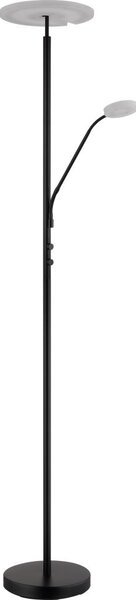 Globo 59093S - Lampada da terra LED dimmerabile STANFORD 28W/230V + 5W 3000K nera