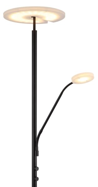 Globo 59093S - Lampada da terra LED dimmerabile STANFORD 28W/230V + 5W 3000K nera