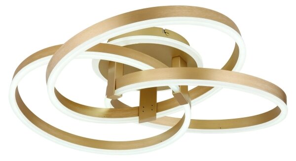 Globo 67163-56G - Plafoniera LED dimmerabile HERWIG 56W/230V 57,5x60 cm dorata + telecomando