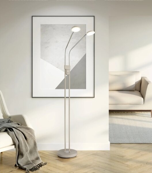 Globo 58504-2SSA-LED Lampada da terra dimmerabile SILVIO 2x6,5W/230V 2700/3350/4000K beige