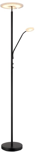 Globo 59093S - Lampada da terra LED dimmerabile STANFORD 28W/230V + 5W 3000K nera