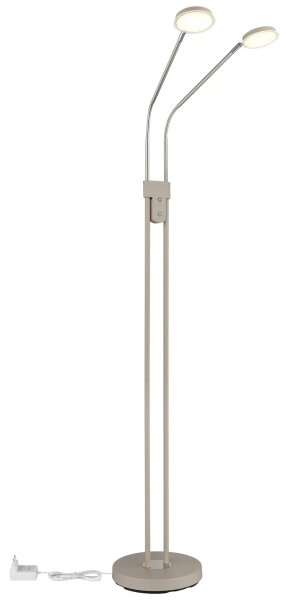 Globo 58504-2SSA-LED Lampada da terra dimmerabile SILVIO 2x6,5W/230V 2700/3350/4000K beige