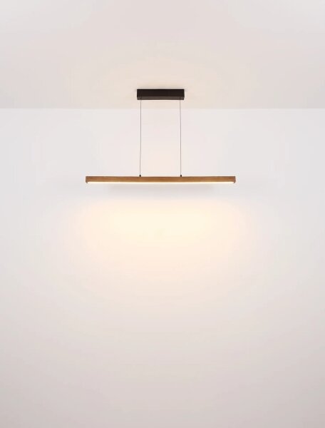 Globo 17015 - Lampadario LED a sospensione dimmerabile con touch OLIVUS LED/24W/230V 3000K marrone