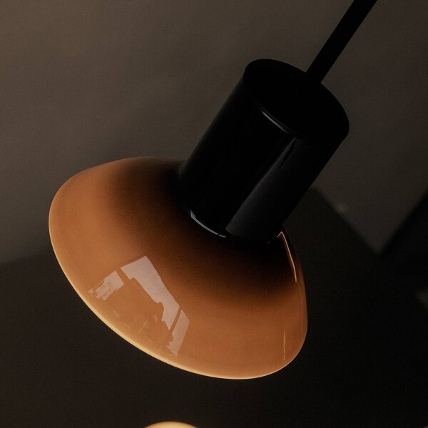 GRUPA Lampada a sospensione Onda, dimmerabile, Marrone / Ruggine, Soggiorno / Sala da pranzo, Alluminio, Design, Lampada a sospensione
