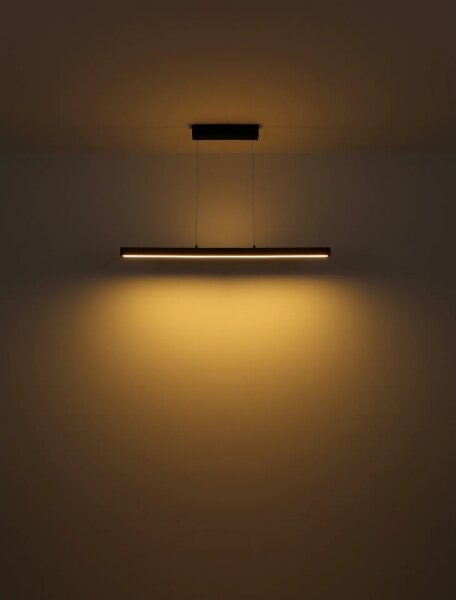 Globo 17015 - Lampadario LED a sospensione dimmerabile con touch OLIVUS LED/24W/230V 3000K marrone