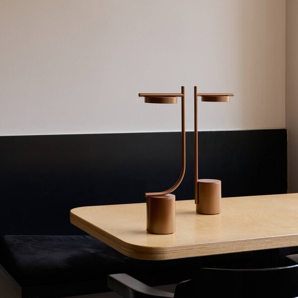GRUPA Lampada LED da tavolo Grupa Igram, bronzo, 40 cm, IP44 dimmerabile, Bronzo / Ottone antico, Soggiorno / Sala da pranzo, Metallo, Design