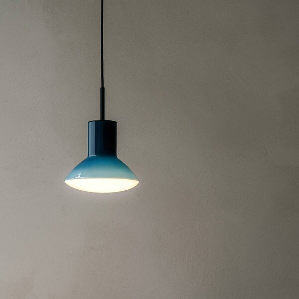 GRUPA Lampada a sospensione Onda, dimmerabile, Blu, Soggiorno / Sala da pranzo, Alluminio, Design, Lampada a sospensione