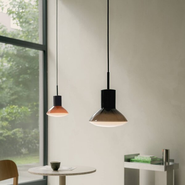 GRUPA Lampada a sospensione Onda, dimmerabile, Violetto / Fucsia / Rosa, Soggiorno / Sala da pranzo, Alluminio, Design, Lampada a sospensione