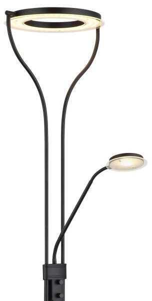 Globo 59038SD - Lampada da terra LED dimmerabile EBRO 20W/230V + 4W 3000K nera