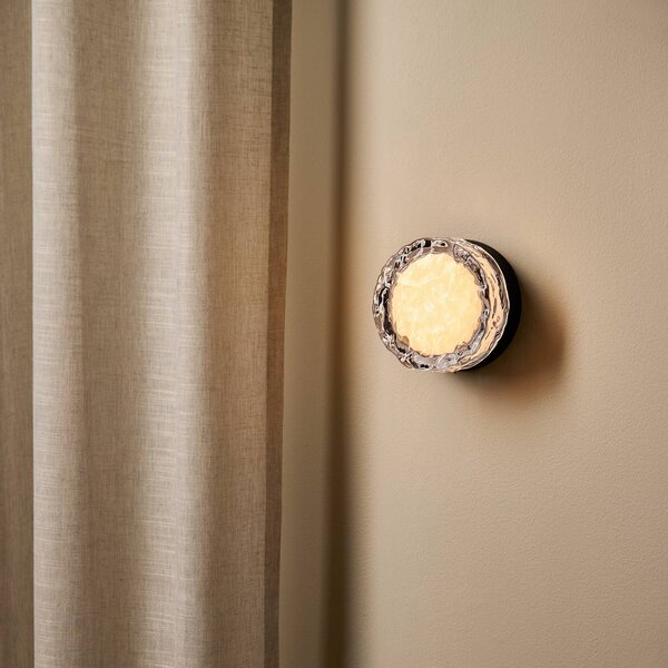 LOOM DESIGN Applique da esterni Otto Ice, dimmerabile, Chiaro / Trasparente, Bagno, Plastica, Moderno, Applique da esterni