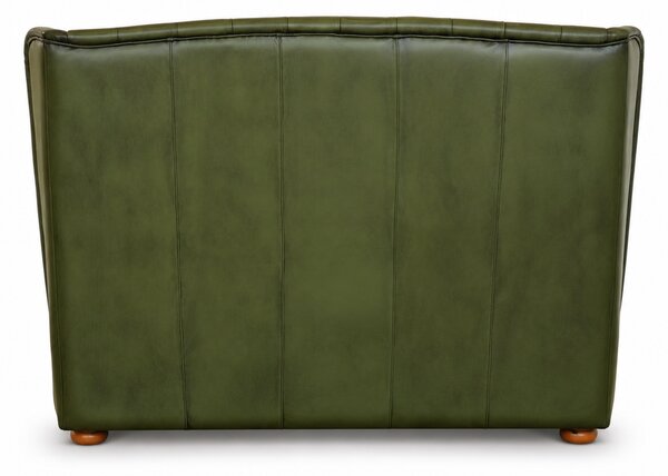 Letto Matrimoniale 160x190 cm Chesterfield Royal Wing Pelle Primo Fiore Premium