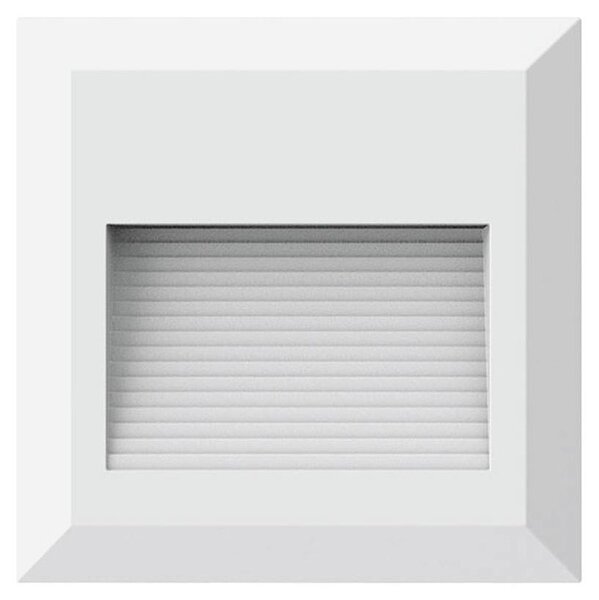 Lampada a LED per gradini, applique da esterno, plastica bianca, altezza 12,4 cm