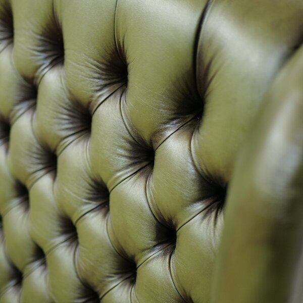 Letto Matrimoniale 160x190 cm Chesterfield Royal Wing Pelle Primo Fiore Premium