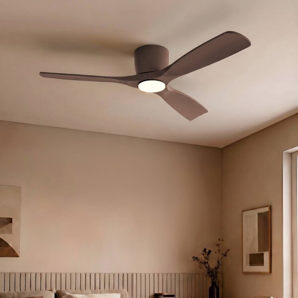 Ventilatore da soffitto LED Lucande Smart Moneno, marrone, DC, Tuya Moneno Lucande, dimmerabile, Marrone / Ruggine, Soggiorno / Sala da pranzo, Metallo, Moderno