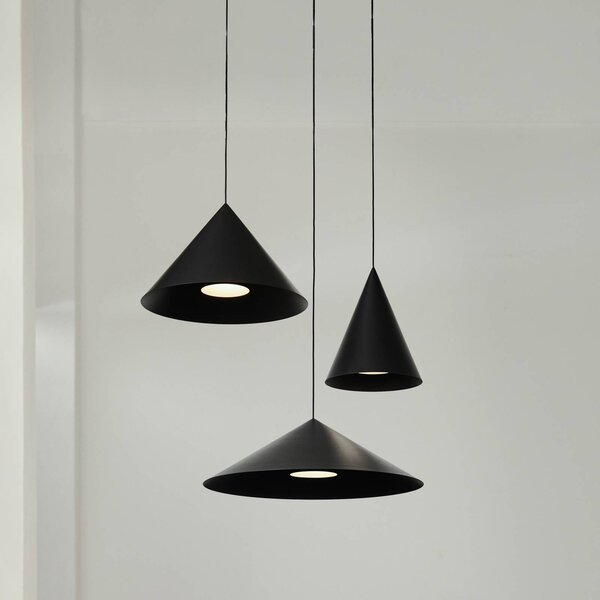 LOOM DESIGN Lampada a sospensione Hanzu, dimmerabile, Nero, Soggiorno / Sala da pranzo, Alluminio, Moderno, Lampada a sospensione