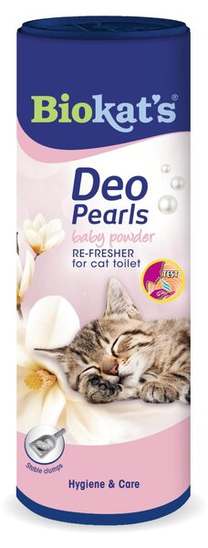 Biokat's Deo Pearls Baby Powder: additivo profumato per la lettiera, per un ambiente fresco e una maggiore capacità di assorbimento