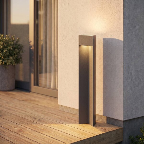 Lampioncino da giardino Kaholo Lucande, Nero, Alluminio, Moderno, Lampada LED da esterni
