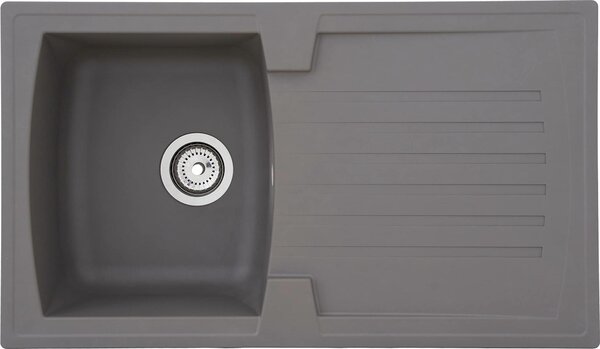 Lavello Cucina Lavello da incasso Lavello Granit Mineralite 86 x 50 Grigio Respekta Boston