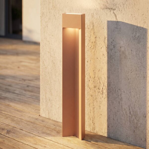 Lampioncino da giardino Kaholo Lucande, Marrone / Ruggine, Alluminio, Moderno, Lampada LED da esterni