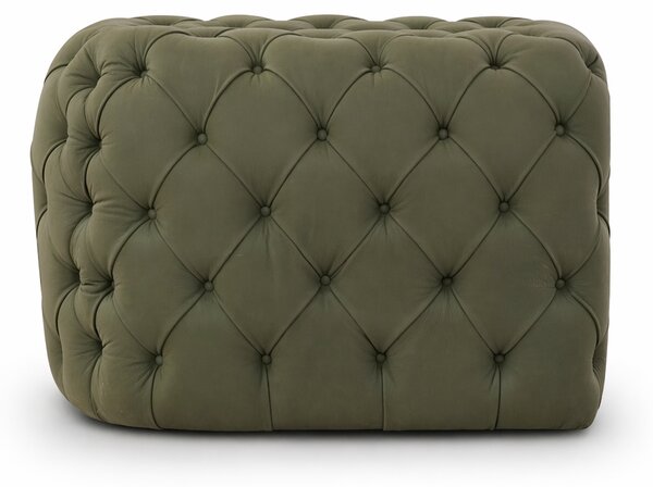 Divano Nemo Chesterfield 235 cm Pelle Premium Nabuk Petrolio - Design Iconico