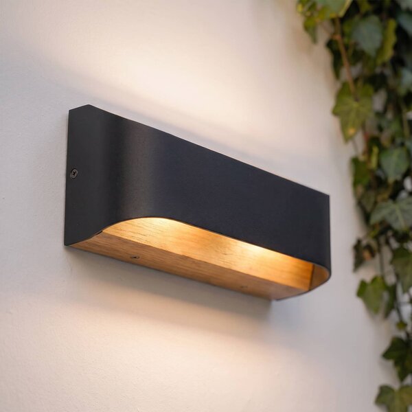 Applique da esterni a LED Lenore Lindby, Nero, Alluminio, Moderno, Applique LED da esterni