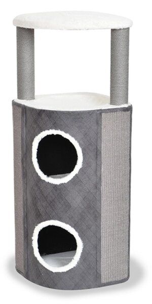 Torre tiragraffi Duvo+ Bert grigio/bianco, misura: L