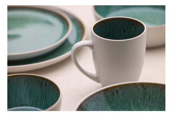 Tazza bianca/verde in ceramica 300 ml Gastro White/Green – Bitz