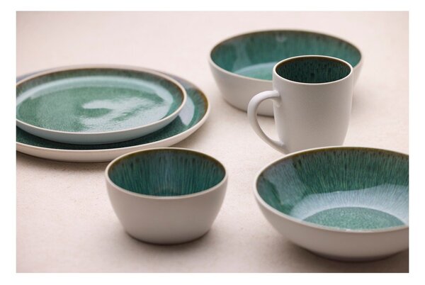 Tazza bianca/verde in ceramica 300 ml Gastro White/Green – Bitz