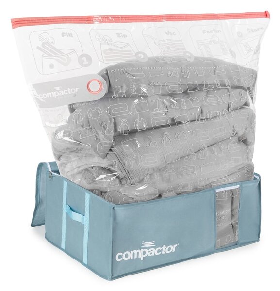 Organizer per vestiti sottovuoto in plastica 65x45x27 cm Blue Edition – Compactor