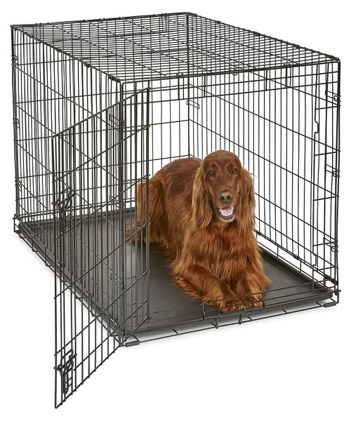 Trasportino pieghevole in metallo per cani, con una porta, dimensioni 106 cm, maggiore sicurezza, disponibile in