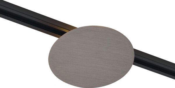 Lampada da soffitto moderna color canna di fucile per sistema di illuminazione a binario monofase a 2 luci - Iconic Pulley