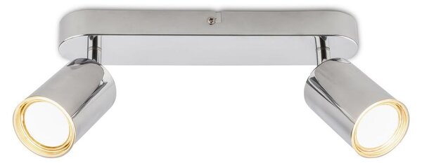 BRILONER - Lampada a soffitto orientabile, grado di protezione IP44, attacco GU10, massimo 9W, cromata, 27 cm