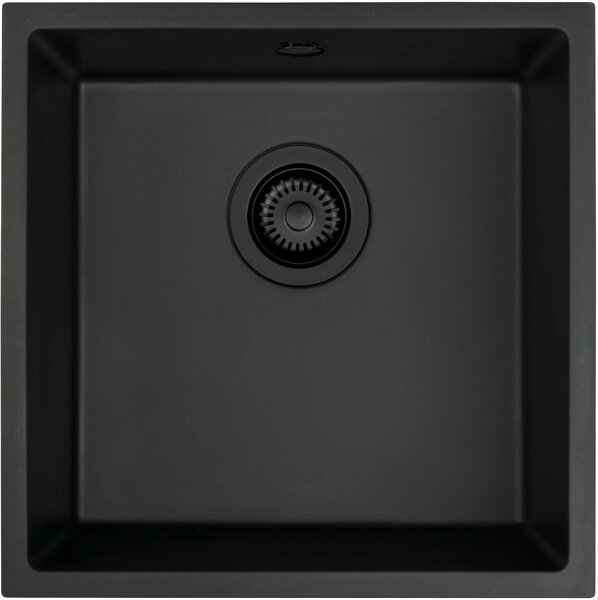 Lavello quadrato sospeso Deante Corda ZQA_N10A Granito Nero