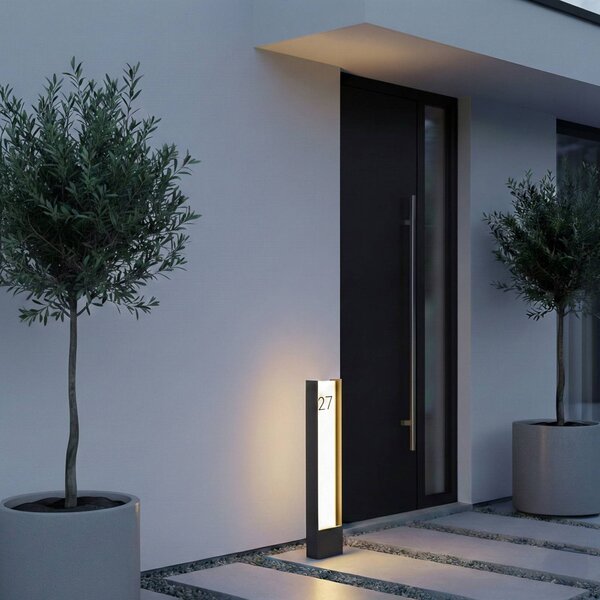 Lampioncino da giardino Selqa Lindby, Nero, Metallo, Moderno, Lampada LED da esterni