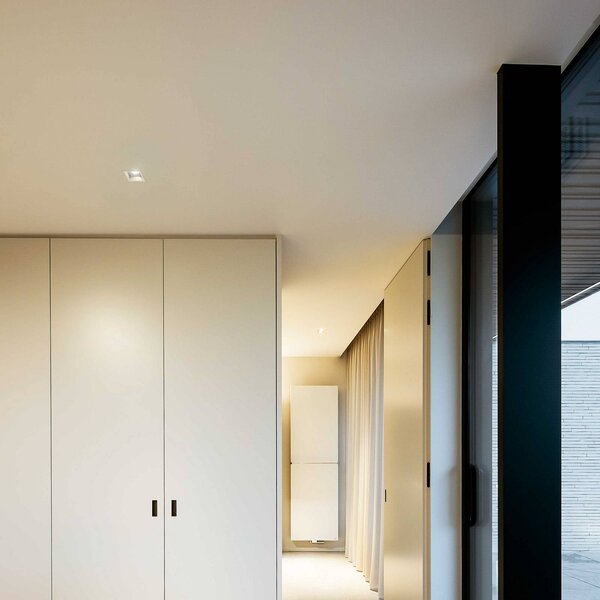 Wever & Ducré Lighting Faretto da incasso Plano 2.0, dimmerabile, Bianco / Opale, Soggiorno / Sala da pranzo, Alluminio, Moderno, Plafoniera